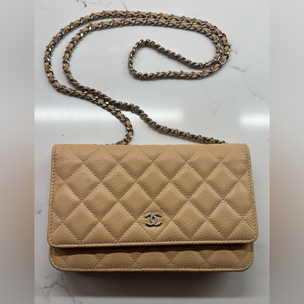 *NEW* Authentic Chanel WOC Beige Crossbody Bag